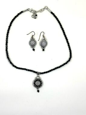 Brighton Black Beaded Necklace Set